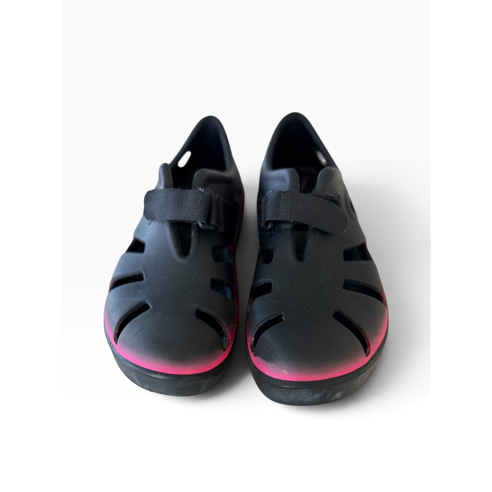 OOFOS OOcandoo Recovery Sandals Black Pink Slip On Shoes Unisex Men 6 Women 8